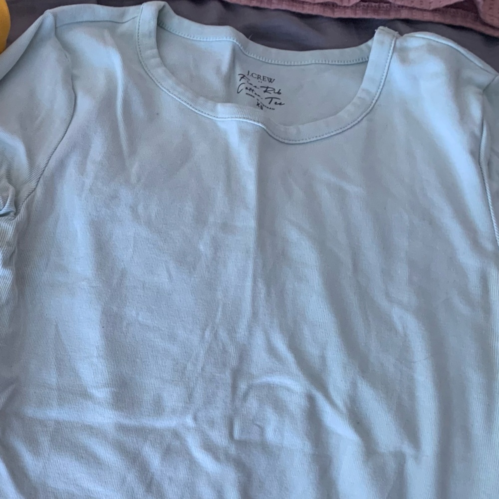 J. Crew aqua blue tee